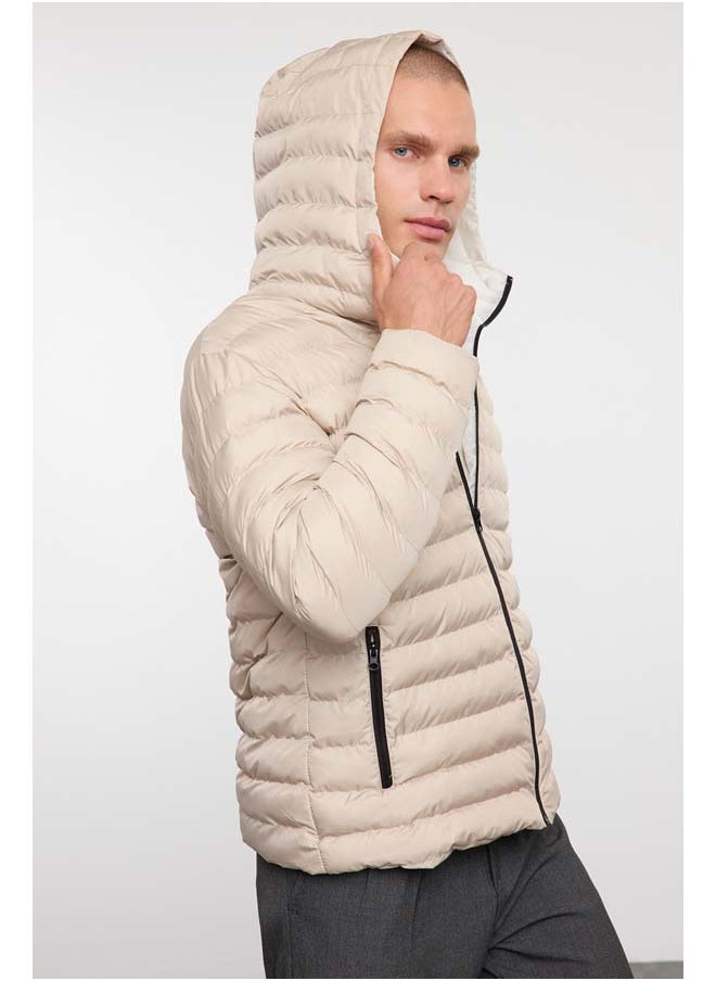 trendyol Stone Regular Fit Hooded Winter Coat TMNAW25MO00028  - Image 2