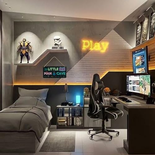 Yoecod Gamer Room Decor For Boys Bedroom Wall Decor For Men Gaming Decor Game Room Accessories Kids Decorations For Bedroom Little Man Cave Wooden Door Sign Cool Stuff For Your Room Gaming Wall Art 12x6 In - Image 4
