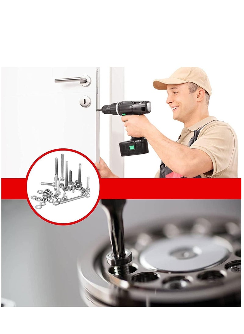 SYOSI - 880Pcs M6 M5 M4 M3 Screws Bolts Nuts Lock and Flat Gasket Washers Assortment Kit Stainless Steel Hex Socket Button Head Bolts Nuts Washers Kit with 4Pieces Hex Keys for Free included Tool Box - Image 1
