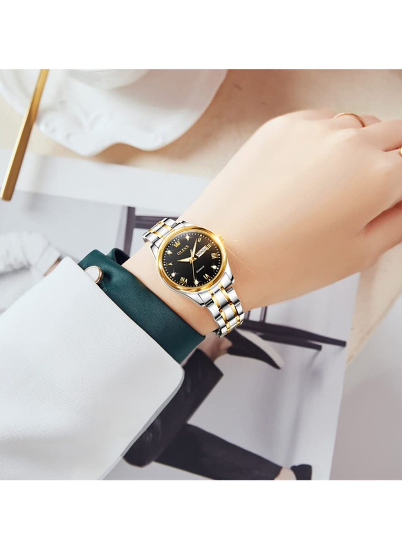 OLEVS OLEVS Automatic Women Watch Self Winding Mechanical Fashion Bracelet Set Luxury Stainless Steel Luminous Date Waterproof Ladies Wrist Watch  - Image 5