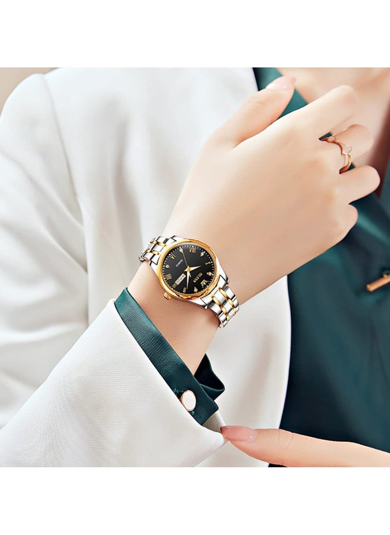 OLEVS OLEVS Automatic Women Watch Self Winding Mechanical Fashion Bracelet Set Luxury Stainless Steel Luminous Date Waterproof Ladies Wrist Watch  - Image 2
