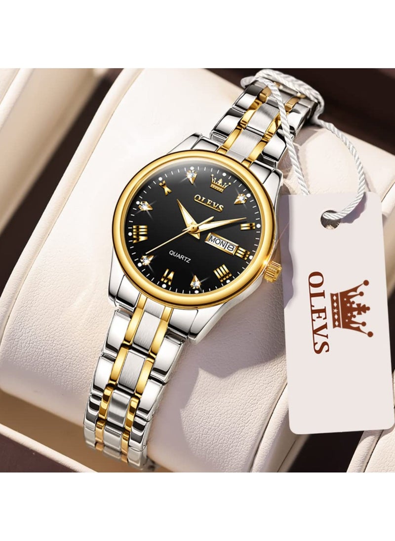 OLEVS OLEVS Automatic Women Watch Self Winding Mechanical Fashion Bracelet Set Luxury Stainless Steel Luminous Date Waterproof Ladies Wrist Watch  - Image 4
