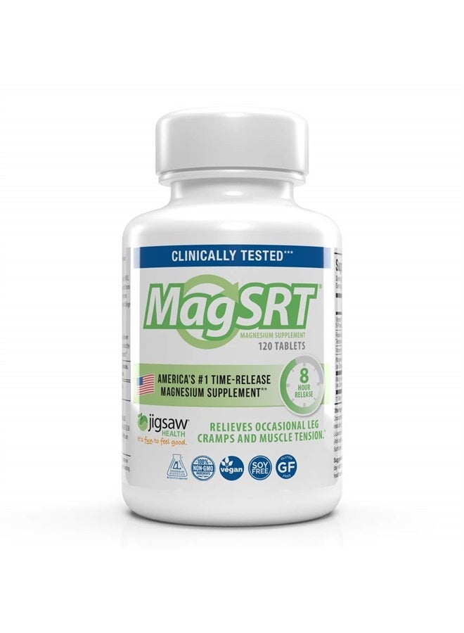 Jigsaw Health MAG SRT Magnesium Supplement (Mag SRT, 120 Count (Pack of 1)) - Image 1