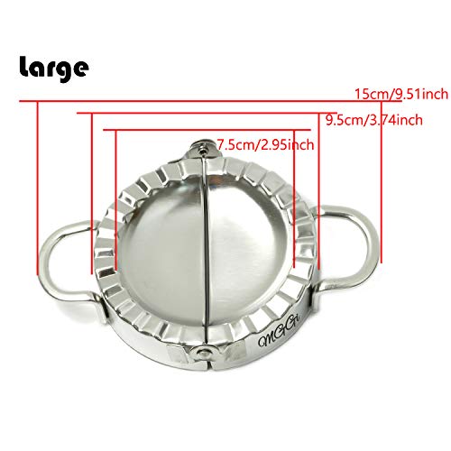 MGGi Stainless Steel Dumpling Maker, Pie Gyoza Empanada Press Mold, Ravioli Dumpling Mould Pastry Tools, 1 Set, Small+Big - Image 5