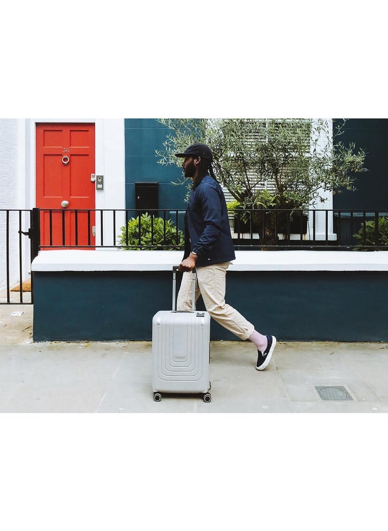 eminent - Vertica Hard Case Travel Bag Luggage Trolley Polypropylene Lightweight Suitcase 4 Quiet Double Spinner Wheels With Tsa Lock B0006 Grey - Image 1