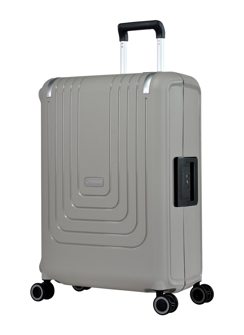 eminent - Vertica Hard Case Travel Bag Luggage Trolley Polypropylene Lightweight Suitcase 4 Quiet Double Spinner Wheels With Tsa Lock B0006 Grey - Image 1