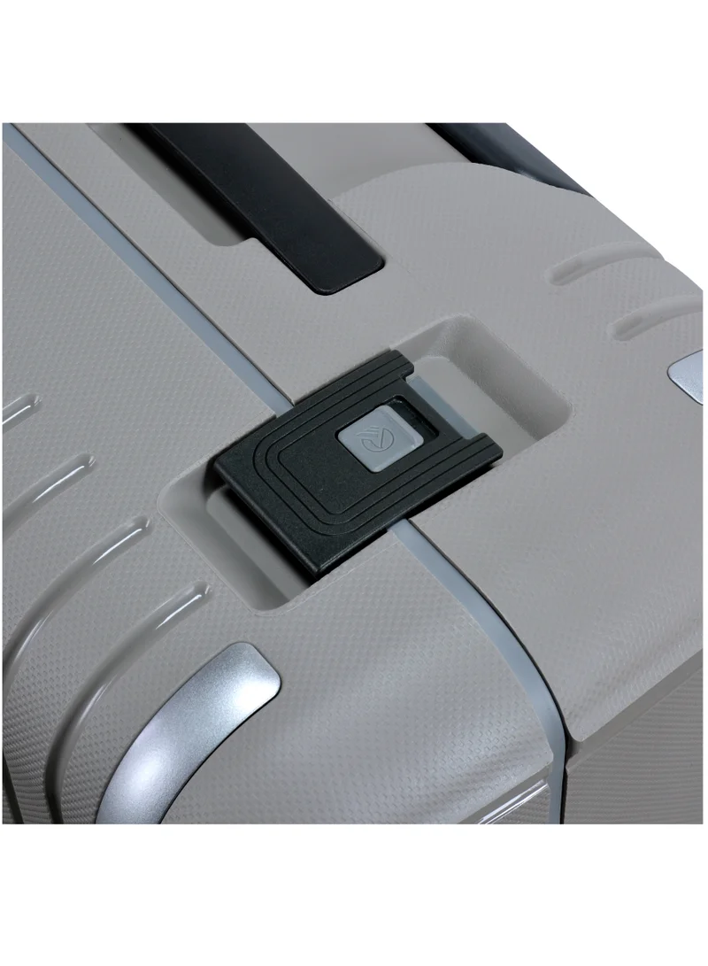 eminent Vertica Hard Case Travel Bag Luggage Trolley Polypropylene Lightweight Suitcase 4 Quiet Double Spinner Wheels With Tsa Lock B0006 Grey