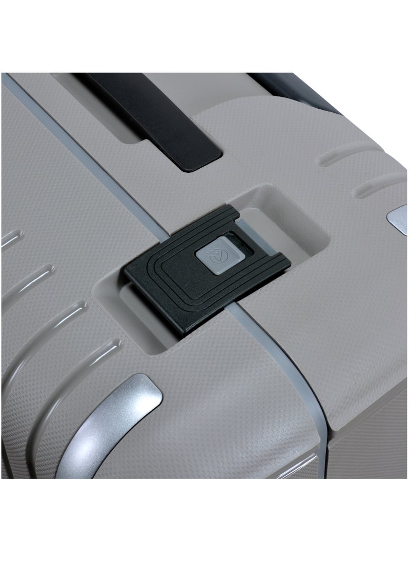 eminent - Vertica Hard Case Travel Bag Luggage Trolley Polypropylene Lightweight Suitcase 4 Quiet Double Spinner Wheels With Tsa Lock B0006 Grey - Image 1