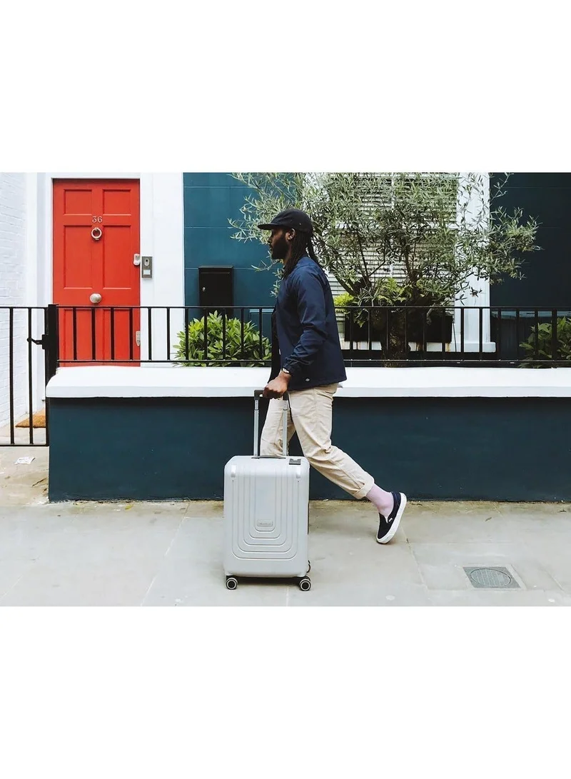 eminent Vertica Hard Case Travel Bag Luggage Trolley Polypropylene Lightweight Suitcase 4 Quiet Double Spinner Wheels With Tsa Lock B0006 Grey