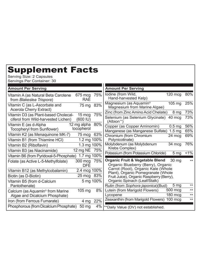 ناتوريلو فيتامينات متعددة من الأغذية الكاملة للمراهقين، 60 كبسولة نباتية - Image 5