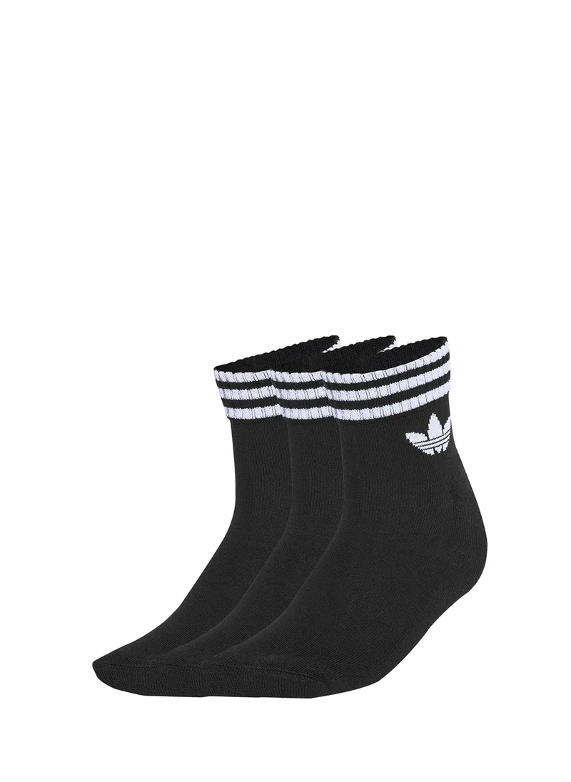اديداس اوريجينالز 3 Pack 3 Stripe Ankle Socks