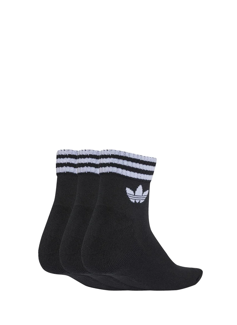 اديداس اوريجينالز 3 Pack 3 Stripe Ankle Socks