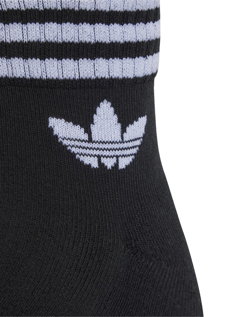 adidas Originals 3 Pack 3 Stripe Ankle Socks  - Image 3