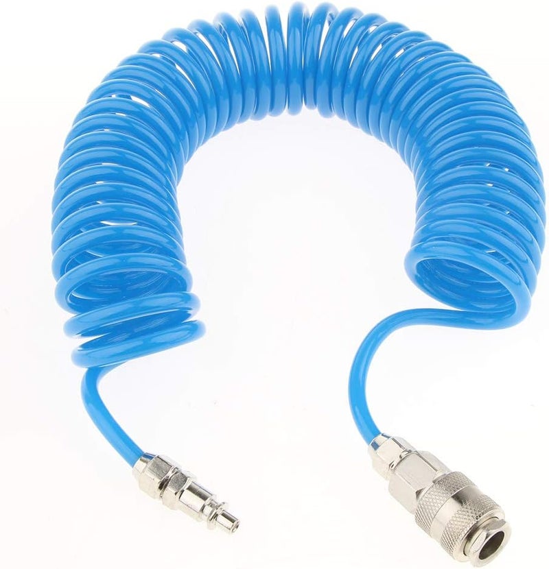 klarako High Pressure Air Duster Gun with 5m Coiled Hose for Truck,Van,Lorry,Blower Cleaning  4×6 mm Blue, as described - Image 5