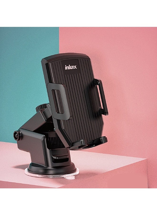 إنكاكس حامل هاتف للسيارة Inkax Dashboard Car Mount على الزجاج الأمامي مزود بامتصاص قوي متوافق مع جميع الهواتف  - Image 1