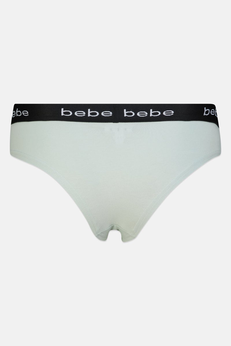 bebe Women 3 Pieces Brand Logo Cheeky Panties, Multicolor - Image 4