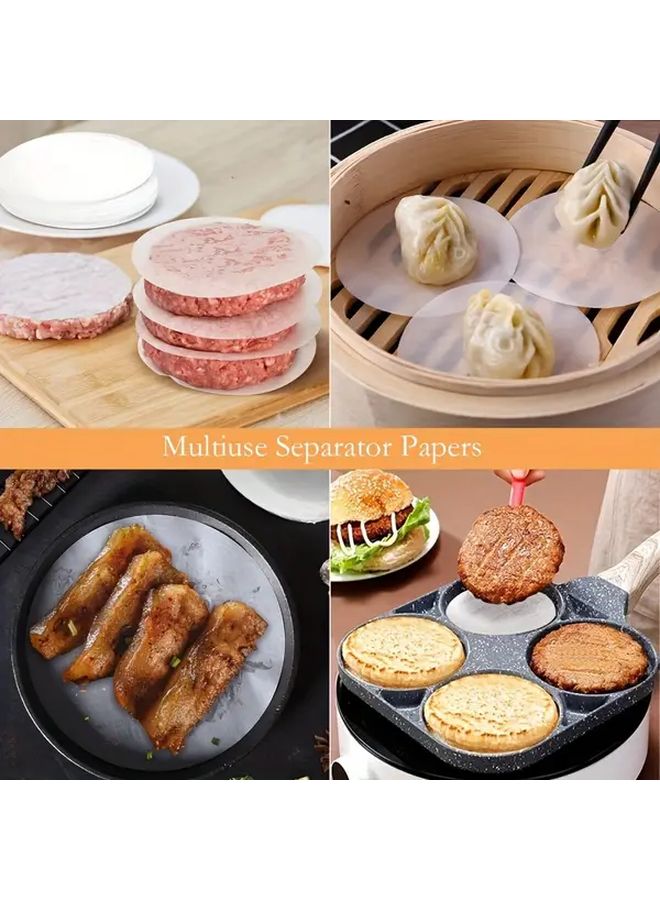 100pcs 4.33x4.33 Inch Non Stick Hamburger Patty Separator Papers Oil Absorbing For BBQ Bakery - Image 4