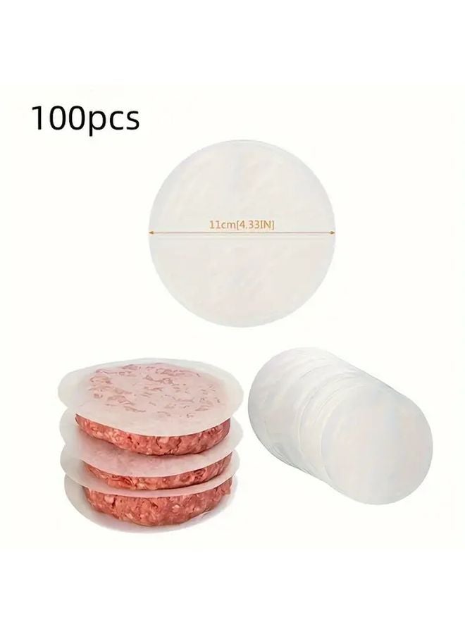 100pcs 4.33x4.33 Inch Non Stick Hamburger Patty Separator Papers Oil Absorbing For BBQ Bakery - Image 5