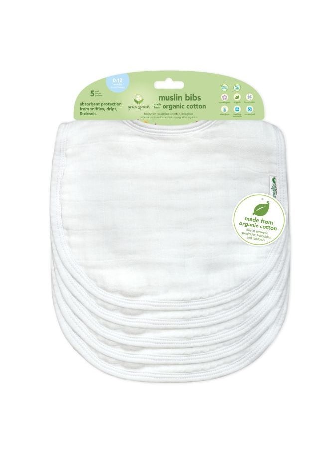 NIBEMINENT 5-Piece Muslin Bib Set  - Image 4