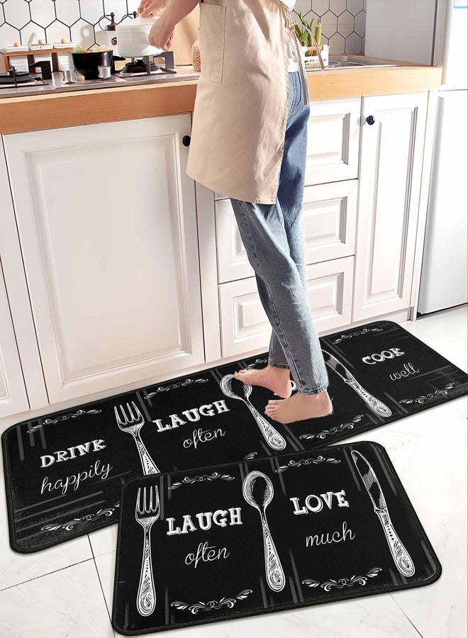 kukli kitchen Dinnerware Kitchen Rugs and Mats Non-Slip, Washable, Stain and Fade Resistant, Suitable for Anti Fatigue Kitchen Mat Set of 2 Dinnerware Kitchen Decor 17 x47+17"x30" - Image 3