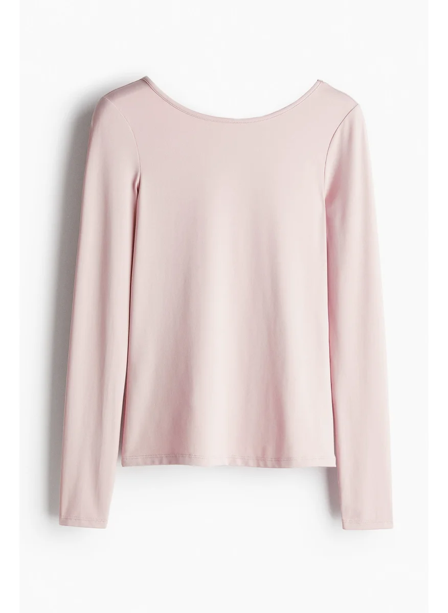 H&M Scoop-Back Microfibre Top