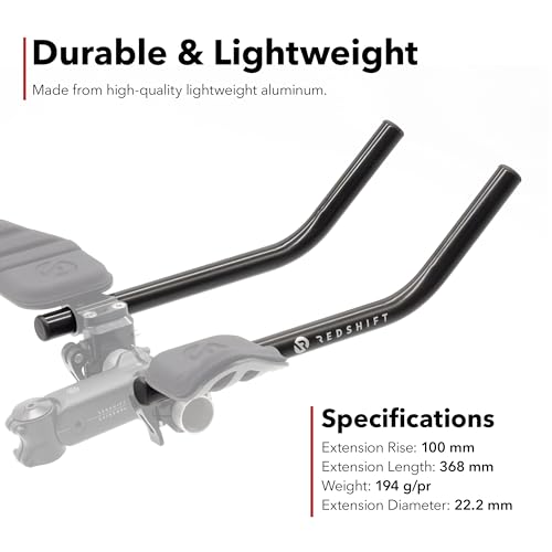 REDSHIFT Bike Aero Bar Extensions for Quick-Release Aerobars, Aluminum 22.2 mm Diameter Extension Tube, S-Bend - Image 3