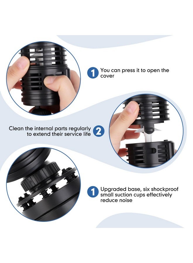 هايغر مضخة هيغر 1850 جالون في الساعة لتكوين أمواج حوض السمك مع قاعدة شفط مغناطيسية قوية، رأس طاقة غاطس يدور بزاوية 360 درجة، هادئ للغاية، لحوض مياه عذبة ومالحة سعة 60-130 جالون - Image 5