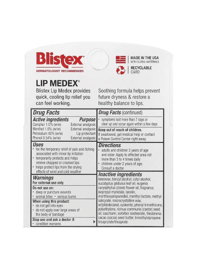 Blistex بليستكس، ليب ميدكس®، 3 عبوات، 0.15 أونصة (4.25 جرام) لكل منها - Image 3