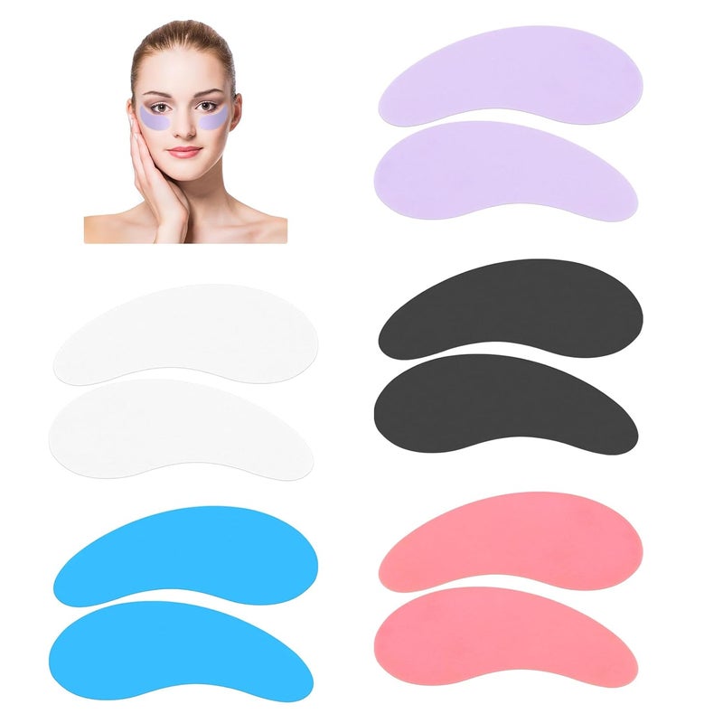 Styquenzer 10 PCS Under Eye Patches Reusable Eye Patches Silicone Patches Under Eye Mask Silicone Eye Patches Reusable Overnight for Dark Circles and Puffiness Effect to Reduce Wrinkles and Fine Lines Colorful - Image 1