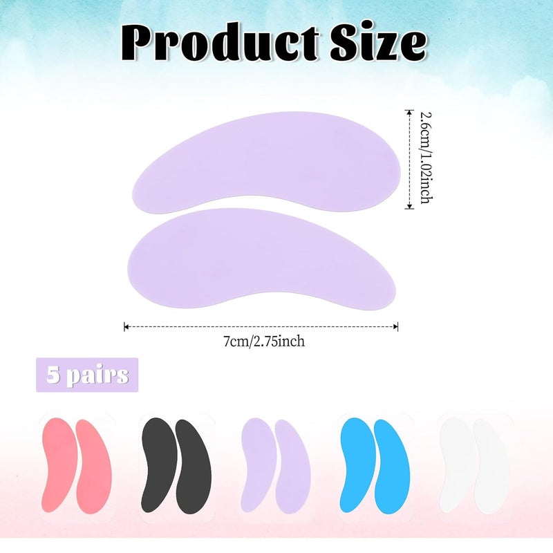 Styquenzer 10 PCS Under Eye Patches Reusable Eye Patches Silicone Patches Under Eye Mask Silicone Eye Patches Reusable Overnight for Dark Circles and Puffiness Effect to Reduce Wrinkles and Fine Lines Colorful - Image 2