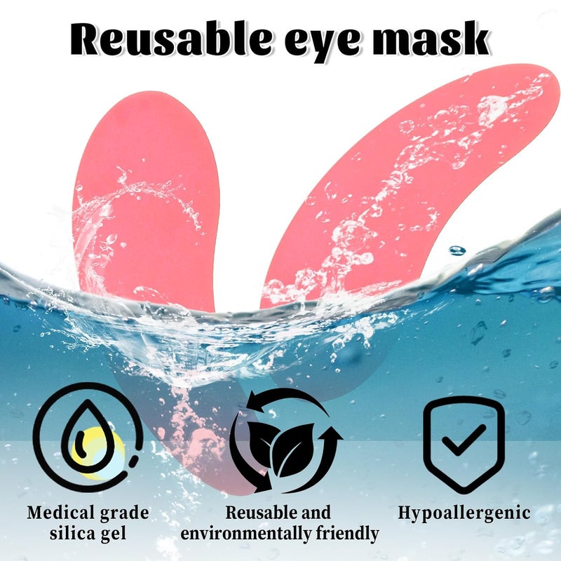 Styquenzer 10 PCS Under Eye Patches Reusable Eye Patches Silicone Patches Under Eye Mask Silicone Eye Patches Reusable Overnight for Dark Circles and Puffiness Effect to Reduce Wrinkles and Fine Lines Colorful - Image 3