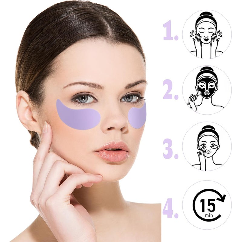 Styquenzer 10 PCS Under Eye Patches Reusable Eye Patches Silicone Patches Under Eye Mask Silicone Eye Patches Reusable Overnight for Dark Circles and Puffiness Effect to Reduce Wrinkles and Fine Lines Colorful - Image 4