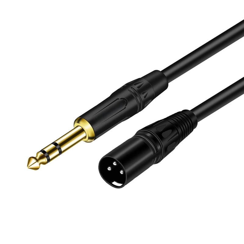 SeCro ® Panther Series - Guitar Instrument Cable - Gold Plated 1/4 Inch Male to XLR Male Balanced Cable for Microphones, Speakers, Stage, DJ and More - Black (8 Meter) - Image 3