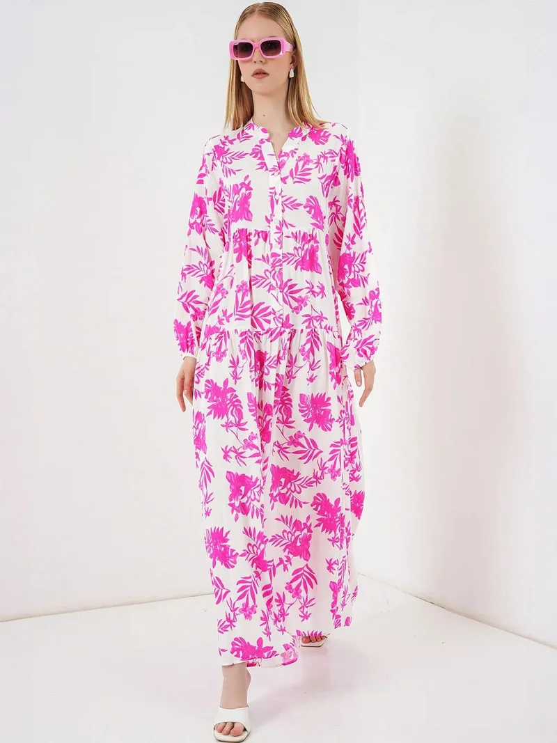 Big Dart BDART Patterned V-Neck Maxi Dress