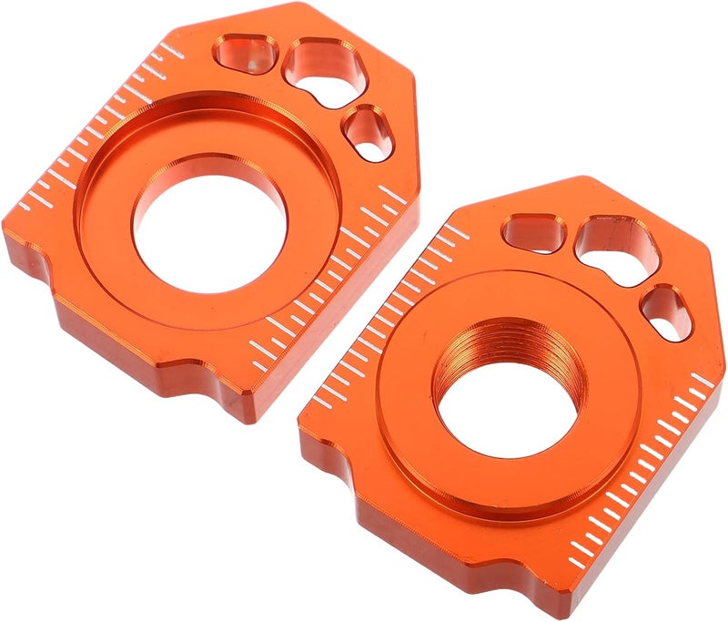ABOOFAN Motorcycle Chain Tensioner Adjuster Block Rear Axle Chain Adjusters Aluminum Metal Bright for Precise Alignment and Outdoor Riding - Image 1