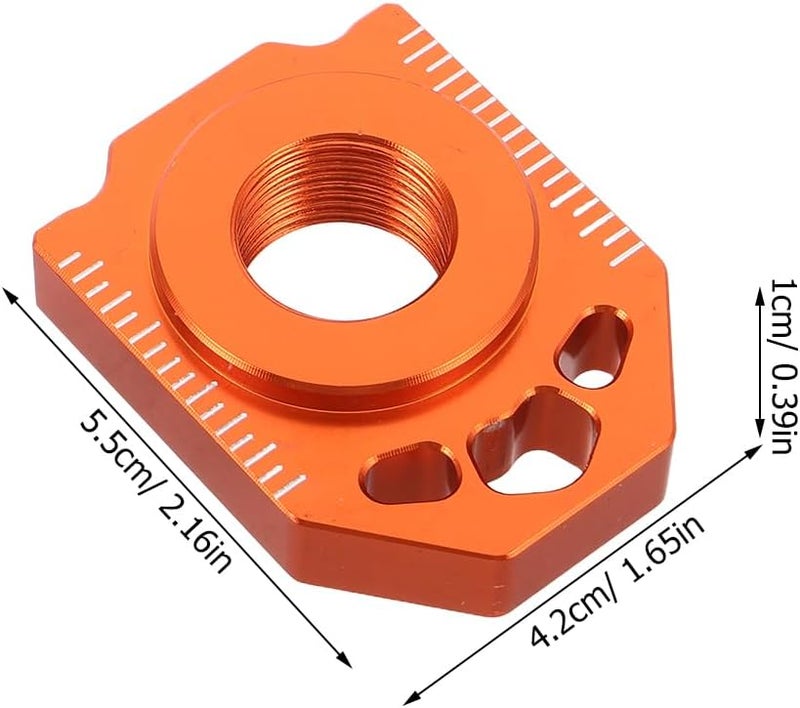 ABOOFAN Motorcycle Chain Tensioner Adjuster Block Rear Axle Chain Adjusters Aluminum Metal Bright for Precise Alignment and Outdoor Riding - Image 2