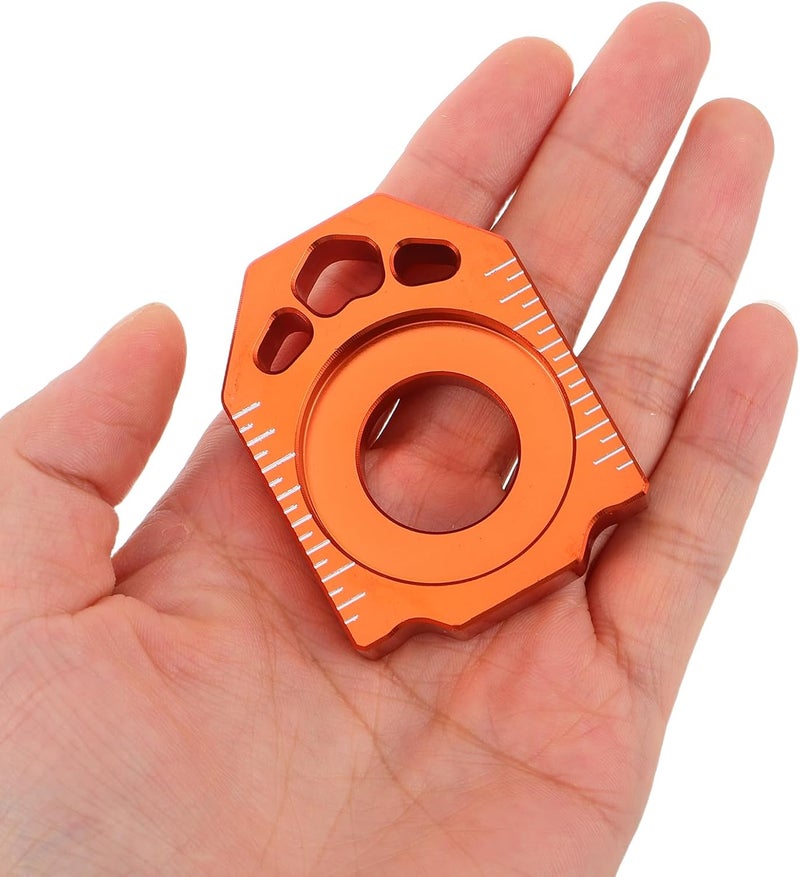 ABOOFAN Motorcycle Chain Tensioner Adjuster Block Rear Axle Chain Adjusters Aluminum Metal Bright for Precise Alignment and Outdoor Riding - Image 4