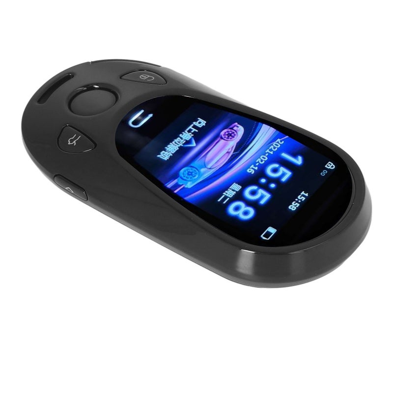 مفاتيح سيارة بشاشة لمس LCD الذكية بدون مفتاح - مفتاح بعيد التكامل الشامل لطرازات السيارات بمفاتيح تشغيل وإيقاف المحرك - لون أسود - Image 4