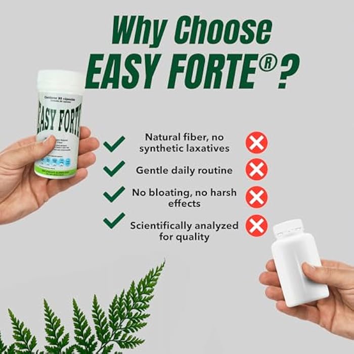 Easy Forte by Easy Figure | 3-Pack Natural Fiber Capsules | Fibra Natural en Cápsulas | 90 Count - Image 5