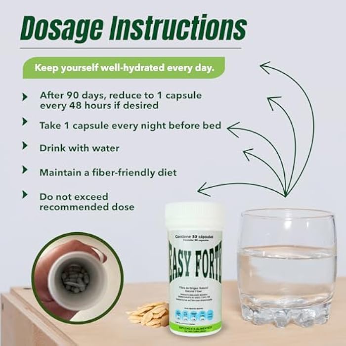 Easy Forte by Easy Figure | 3-Pack Natural Fiber Capsules | Fibra Natural en Cápsulas | 90 Count - Image 4