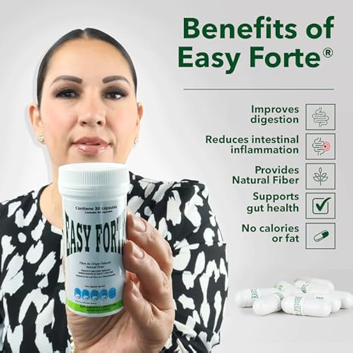 Easy Forte by Easy Figure | 3-Pack Natural Fiber Capsules | Fibra Natural en Cápsulas | 90 Count - Image 2