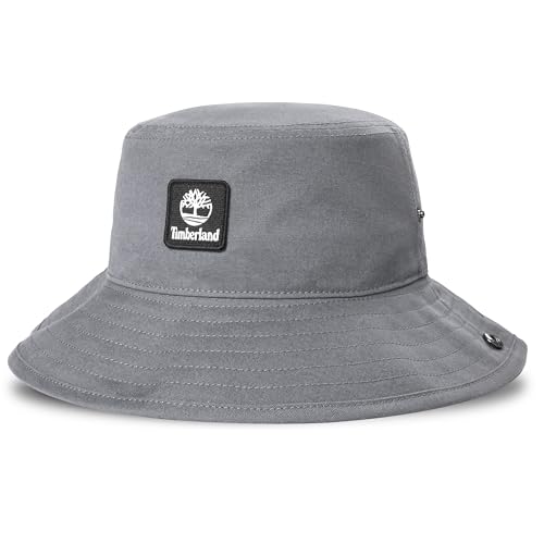 Timberland Floppy Grey Bucket Hat for Men, Large/XLarge, Packable Wide Brim Sun Hat with Adjustable Chin Cord, Lightweight and Breathable for Outdoor Activities and Sun Protection - Image 2