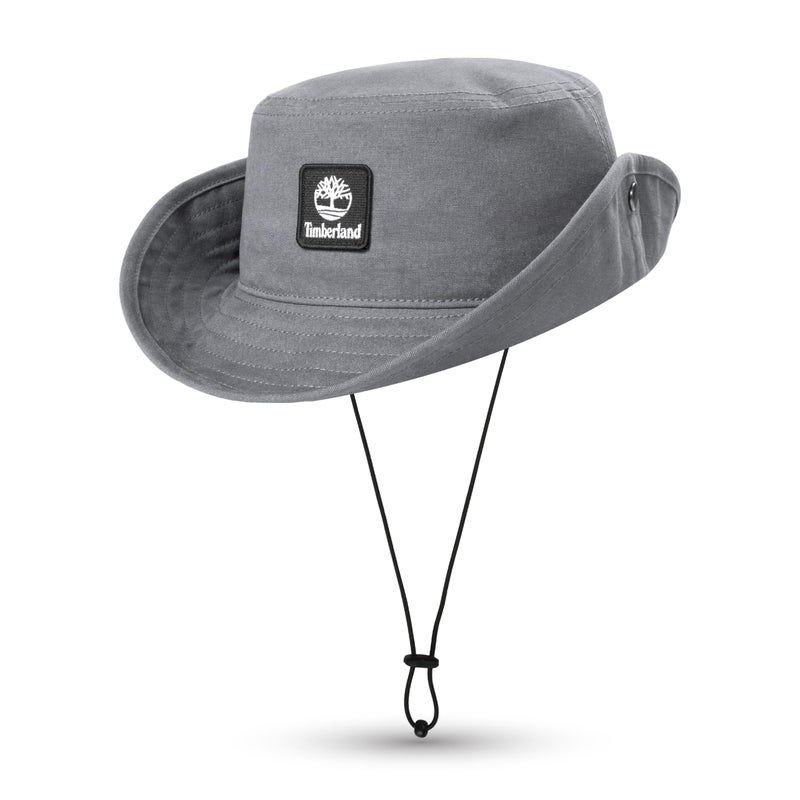 Timberland Floppy Grey Bucket Hat for Men, Large/XLarge, Packable Wide Brim Sun Hat with Adjustable Chin Cord, Lightweight and Breathable for Outdoor Activities and Sun Protection - Image 5