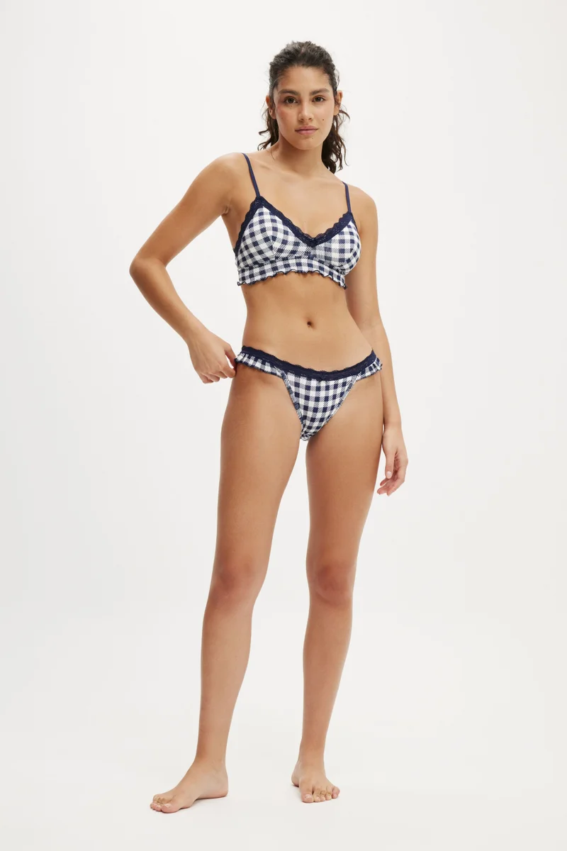 بودي بيكيني قطن عضوي بكشكشة