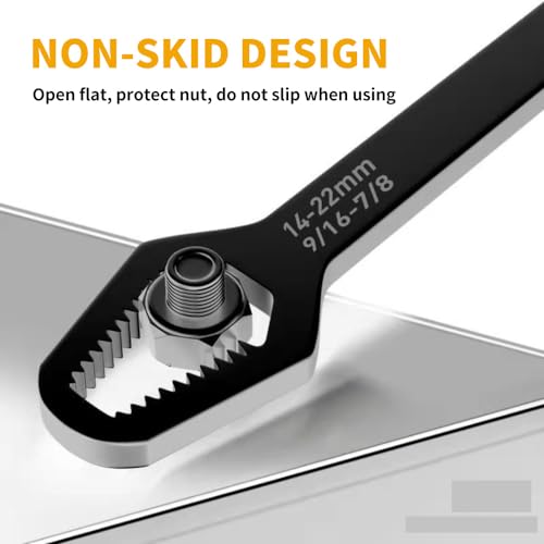 Haikole Universal Wrench Universal Adjustable Double-ended Wrench,8mm-22mm Self-Tightening lazy Wrench Repair Tools for Outdoor Riding Home Car Repair Tools, Chrome Vanadium Steel - Image 5