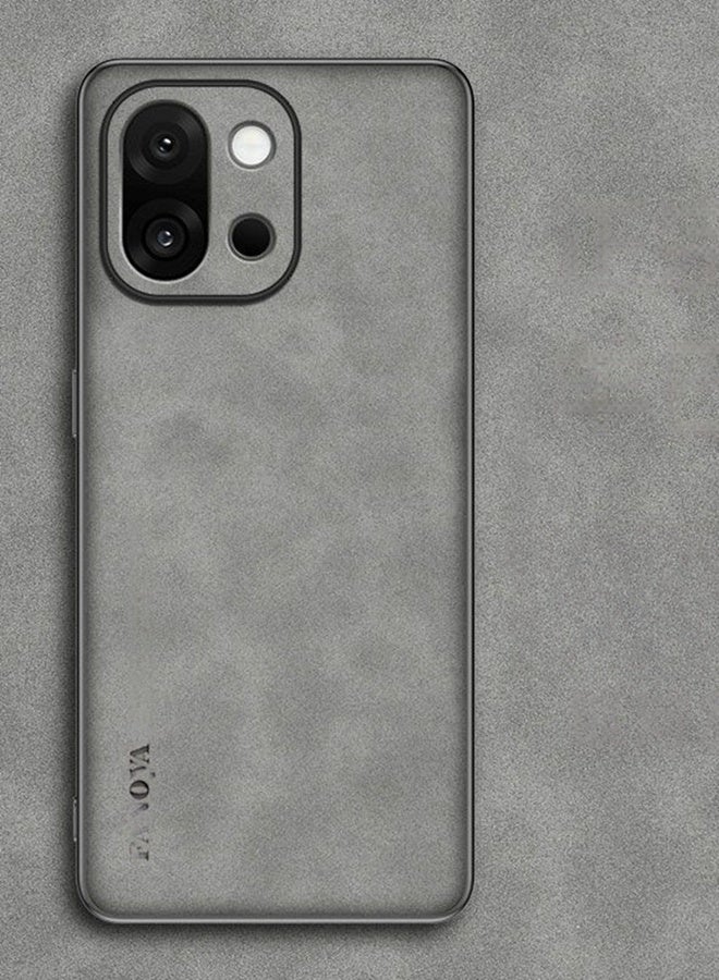 For Oneplus 15 Case， Camera Lens Protection，Imitation Sheepskin Leather Case Matte Bumper ，Military Grade Protection， Premium Texture Shockproof Oneplus 15 5G Cover - Image 1