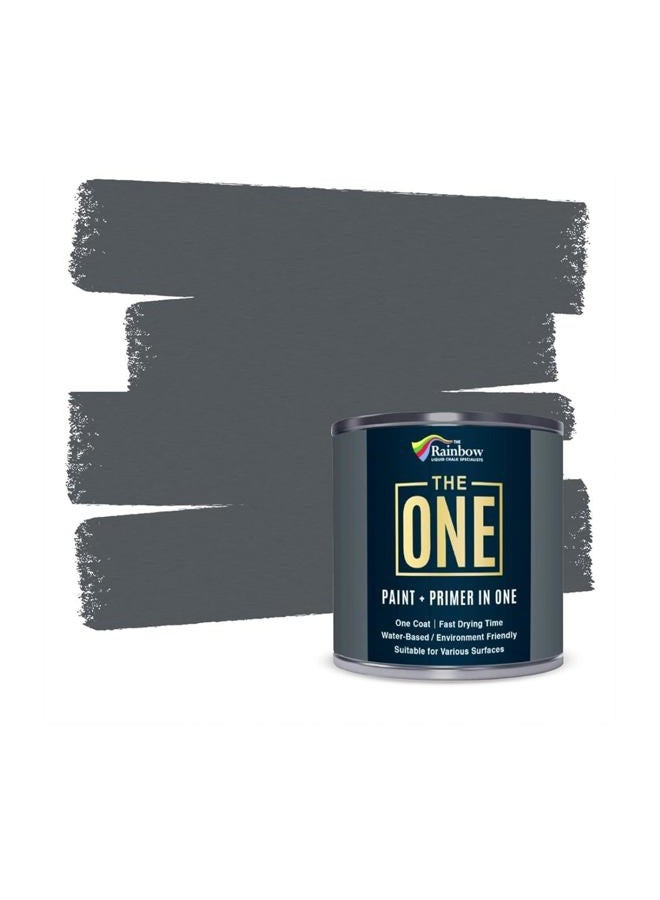 The One Paint Gloss 250ml - Multi Surface Painting Paint - No Undercoat or Primers Required (Dark Grey) - Image 1
