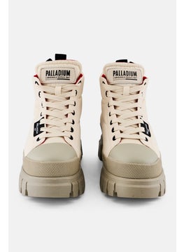 PALLADIUM Women Revolt Overcush Lace Up Ankle Boots, Beige  - Image 4