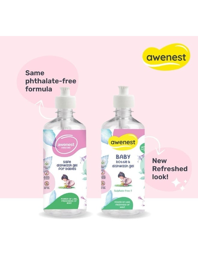 awenest Baby Liquid Cleanser 500 ml,100% Plant-based Natural Bottle Cleaning Gel, Baby Dishwash, Fragrance and Allergen Free, Certified Toxin-free for Bottles, Pump Parts, toys and more, No Sulphates - Image 3