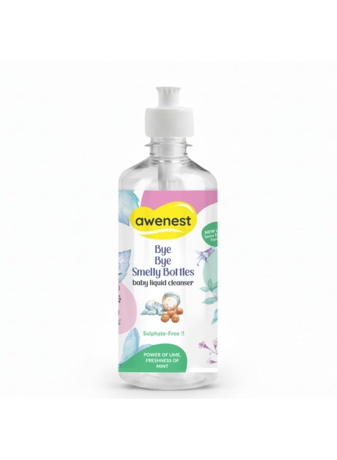 awenest Baby Liquid Cleanser 500 ml,100% Plant-based Natural Bottle Cleaning Gel, Baby Dishwash, Fragrance and Allergen Free, Certified Toxin-free for Bottles, Pump Parts, toys and more, No Sulphates - Image 1